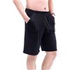 Tycoonest Pigiama da uomo oversize, pantaloncini, abbigliamento da notte, in jersey morbido e comodo, in modal estivo, Nero , 4X-Large = etichetta 6X-Large