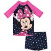 United Labels Disney Minnie Mouse Costume 2 Pezzi UV 30 per Bambina, Blu/Rosa, 110/116, Maglietta + Pantaloncini