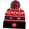 The Gift Scholars Berretto Bobble di Coca-Cola con Licenza Ufficiale di Colore Nero e Rosso, Berretto Coca-Cola Zero Unisex per Uomini e Donne, Prova la Sensazione!