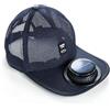 Wieat Berretto da baseball per adulti, cappelli da pesca da spiaggia, berretto da baseball traspirante per escursionismo, berretto da baseball blu per uomo donna