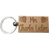 Decalarama Portachiavi in legno con incisione Mrs Charles Leclerc, con scritta in lingua inglese Formula 1 Team Driver