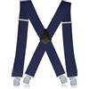 ltteea Bretelle da uomo per pantaloni con 4 forti clip in metallo, larghe 50 mm, bretelle regolabili elastiche resistenti, bretelle da lavoro da uomo X-Style per jeans, tute, pantaloni da moto e