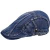 FSSTUD Cappello da uomo vintage in denim Jean Newsboy cappello cappello piatto Gatsby Ivy Caps cappello da caccia irlandese Blu scuro