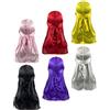 Roleader 6 Pezzi Durag da Pirata in Raso Coda Lunga e Fasce Elastiche Larghe, Cappello Resistente Unisex per Onde e Stile, Adatto per Uomo e Donna