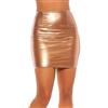 Koucla Wetlook - Minigonna effetto pelle, effetto pelle gold S