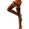Fohevers Autoreggenti a Rete Donna Autoreggente Calze Antiscivolo Autoreggenti Collant a Rete Donna Elastico Calze Collant,Nero