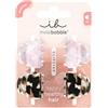 invisibobble CLIPSTAR, 4 fermagli per capelli piccoli, rosa e marrone, con leopardo antiscivolo, progettati nel cuore di Monaco di Baviera