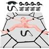 Accos Love Kit BDSM per Bondage - Set di restrizioni per letto per coppie, 10 pezzi, sex toys per adulti con 4 manette regolabili per polsi e cosce, frusta e maschera per gli occhi
