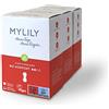 MYLILY® Cotton Panty Liners I 100% cotone organico 0% prodotti chimici | 96 salvaslip senza profumo | Protezione affidabile durante le mestruazioni Super sottile I Sostenibile I (confezione da 3)