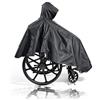 Fonakei Poncho per sedia a rotelle per adulti, poncho per sedia a rotelle elettrica con strisce riflettenti, taglia unica, adatto per persone con disabilità e anziani (nero)