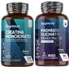 WeightWorld Creatina Monoidrata e Magnesio Bisglicinato Bundle, 270 Compresse + 180 Capsule, Creatina Monoidrato 3000mg, Pre e Post Workout, Magnesio Glicinato con Vitamina B6 (Piridossina Cloridrato), Senza OGM