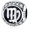 Mon & Sons Ciondolo a forma di costellazione con segno zodiacale e data di nascita, in argento Sterling 925, compatibile con braccialetti Pandora Moments, 4mm Hole, Metallo Argento sterling, Nessuna pietra
