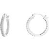 PAVOI 14K placcata argento 925 post Cubic Zirconia Orecchini a cerchio | Piccolo oro bianco Hoops