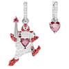 Swarovski Alice au Pays des Merveilles - Carte à Jouer - Boucles d'Oreilles - Swarovski