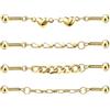 AoedeJ 4 pezzi 14 G piercing industriali, oro industriale, barretta in acciaio chirurgico 316L, chiusura a sfera, ipoallergenica, cartilagine, helix, orecchini per donne e uomini, gold, Argento