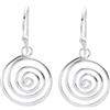 Silverly Orecchini a Spirale in Argento 925 per Donna | Orecchini Pendenti a Spirale Traforati Rotondi Piatti con Ganci | Gioielli Boho in Argento Sterling | Design Geometrico Minimalista Moderno