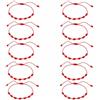 SREFGAS Set di braccialetti portafortuna per uomo e donna, regolabili, 16 - 30 cm, in tessuto, con cordino, 10 pezzi, 16-30 cm, corda, Senza Gemstone