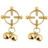 Niaspi 2 anelli rotondi per capezzoli finti per le donne in acciaio inossidabile minimalista punk non piercing anelli per capezzoli argento palla campana goccia pendente regolabile falso capezzolo