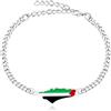 Tobestu YA5031 - Braccialetto con mappa palestinese smaltata, regolabile, in acciaio inox, per donne e uomini, Adjustable, Acciaio inossidabile, Nessuna pietra preziosa