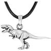ShiQiao Spl Collana con ciondolo a forma di dinosauro per ragazzi, regalo di compleanno per figlio, nipote, migliore amico, regalo di compleanno per uomini, Zinco