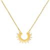 CCAIPU Collana in oro per donna, collane con sole placcate in oro 18 carati Gioielli moderni e minimalisti Regali per donne (Oro-B)