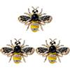 JJWNMLL Spille Ape Insetto Animale Spilla Badge Cristallo Ape del Miele Spilla Femminile Spille Regalo Compleanno Matrimonio per Mamma Moglie Donne Gioielli, 25*35mm, Metallo