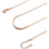 AFSTALR Collana a serpente da donna, in acciaio inox, oro rosa, 3 mm/5 mm, larghezza piatta, a spina di pesce, impermeabile, per ragazze e donne, 36 cm/41 cm/46 cm, Acciaio inossidabile