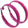 Avalaya Orecchini a cerchio smaltati color fucsia da 55 mm, Misura unica, smaltato