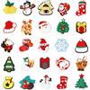 Pwsap 25PCS Ciondoli a Tema Natale per Scarpe, Santa Alce Campana Pupazzo, Xmas CLOG Charms in PVC per Jibbitz Crocs, Decorazione Scarpa, Regalo del Partito per Ragazzi Ragazze