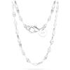 Casxyue Catena in argento S925 per donne e ragazze, 40,6 cm, 45,7 cm, 50,8 cm, 55,8 cm, 61 cm, 61 cm, 71,1 cm, 76,2 cm, catena a maglia barbazzale, serpente, croce, scatola, perline, 18inch, Argento
