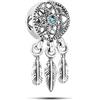 FGT Dreamcatcher - Charm protettivo per bracciali, collane, ciondoli, acchiappasogni per donne, neonati, Metallo, Zirconia cubica