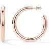 PAVOI 14K Rose Gold colorato Leggero Chunky Aperto Hoops | 50 Millimetri in Oro Rosa Orecchini a Cerchio per Le Donne