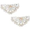 Pwsap Lusso Clip Fibbie Scarpe da Sposa, Gioielli Fermagli Cristallo Staccabili per Borsa Sciarpa Cappello