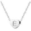 AFSTALR Herz Buchstabe E Initial Kette für Frauen Silber Personalisierte Mädchen Tiny Initial Alphabet Love Choker Halskette
