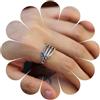 Aneneiceera Anello vintage a forma di teschio, in argento, con scheletro, semiaperto, regolabile, gotico, gioiello da donna