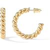 PAVOI 20A-E13 - Orecchini a cerchio in argento Sterling 925 Oro Giallo.