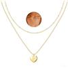 Avotto Collana in argento Sterling da donna in argento delicato a strati con iniziale A-Z, collana a doppio strato, regalo per ragazze, regalo di compleanno, 9 5/8, Argento sterling, Nessuna pietra
