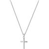 day berlin day.berlin collana Vice da donna con croce color argento, 45+5cm regolabile, ciondolo croce 13x28mm, catena a maglia robusta in acciaio inox 316L, senza nichel e resistente all'acqua