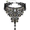 Hcvone Collana girocollo gotica con teschio per donne ragazze pizzo nappa girocollo vampiro festa di Halloween Cosplay regali gioielli