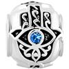 SBI Jewelry Ciondolo portafortuna con occhio di malocchio blu, compatibile con braccialetti Pandora, da donna, portafortuna, per compleanno, anniversario, Misura unica, Rame, Nessuna pietra preziosa