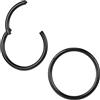 ZS 2 Pezzi ASTM F136 Titanio 6/7/8/9/10/12/14mm Cartilagine Tragus Helix Orecchino ad Anello 20G 18G 16G Anelli per le Labbra Anelli per il Naso Septum Conch Piercing Gioielli, Inner diameter:9mm