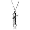 YBISNAIRE Collana con ciondolo per coppia, fidanzato, fidanzata, abbraccio, coppia, abbracciare, per donne e uomini, regalo romantico per San Valentino, marito, moglie, regalo per compleanno Natale