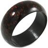 Avalaya Bracciale rigido in legno marrone scuro/nero, misura media, lunghezza fino a 18 cm