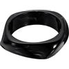 sourcing map Bracciale rigido irregolare in resina acrilica da donna, bracciale largo geometrico impilabile braccialetti tartarugati acetato braccialetto gioielli dichiarazione, nero