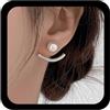 Cybche Boho Bar Ear Jacket Orecchini Argento Perla Orecchino Curvo Bar Orecchini Crescent Moon Jacket Orecchino Perla Ear Crawler Gioielli per le donne