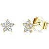 CERSLIMO Orecchini a perno in argento per donne e ragazze, piccoli orecchini a perno a forma di fiore, in argento Sterling 925, ipoallergenici, con zirconia cubica, per piercing all'elice della cartilagine