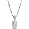 SBI Jewelry Collana da donna con ciondolo a forma di numero scintillante 10, 16, 17, 18, 21, con zirconia cubica trasparente, gioiello per compleanno, Misura unica, Acciaio inossidabile, Nessuna
