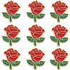 Omnisexual Confezione da 10/20/50/100 spille smaltate a forma di rosa rossa, per uomo, donna, vestiti, borse, cappelli, 30x25mm, Ferro