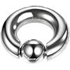 Decentraland 1 PC Argento 12G-8G-6G-4G-2G-0G-00G Anelli a molla con perno per piercing in acciaio inossidabile per naso, setto, capezzoli, per uomini e donne 12-16mm, 4mm(6G),D-12mm+8mm, Acciaio
