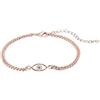 Mikovivi Braccialetto Anti-Malocchio per Donna, Braccialetti a Catena Cubana Delicato Regolabile per Tutti i Giorni Gioielli Regalo per Donna Ragazza (Oro Rosa)